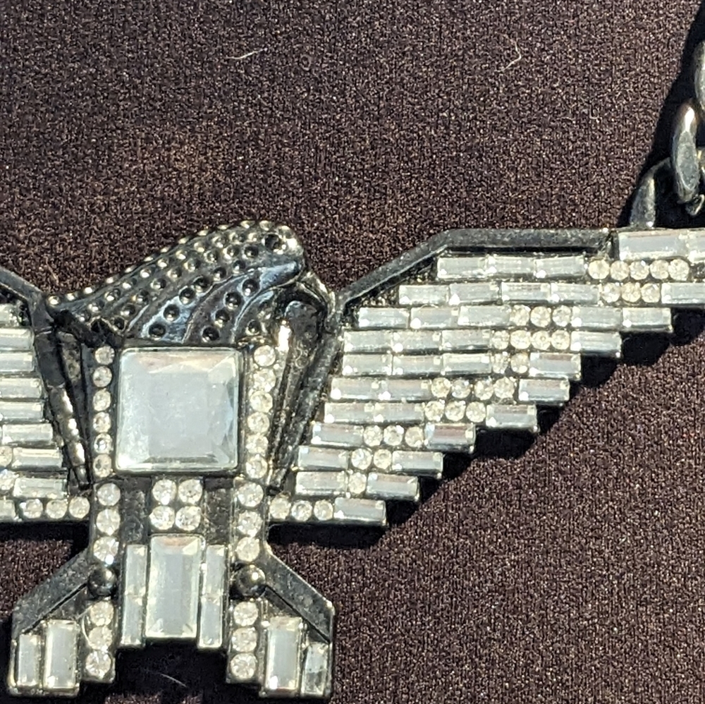 Rhinestone Eagle Nechlace - Picture 7 of 9